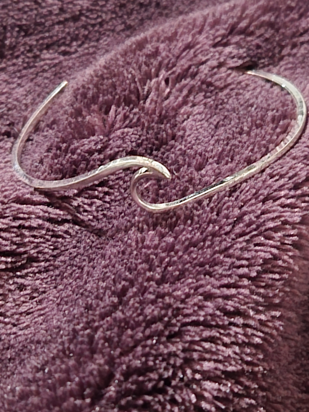 Pura Vida Silver Tone Wave Open Cuff Bracelet